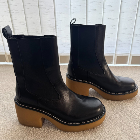 Marc Fisher Black Fredy Platform Boot Sz 8.5M, #Gothic, #Grunge, #Y2K style - Picture 1 of 14